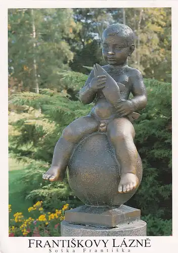 1346 - Tschechische Republik - Czech , Frantiskovy Lazne , Franzensbad , Soska Frantiska , Statue des Franzel - gelaufen 1995