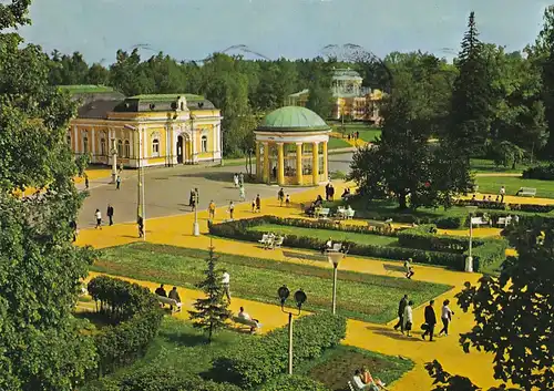 1349 - Tschechoslowakei - Czechoslovakia , Czech , Frantiskovy Lazne , Franzensbad , Namesti Miru , Frantiskuv pramen , Friedensplatz , Franzensquelle - gelaufen 1971