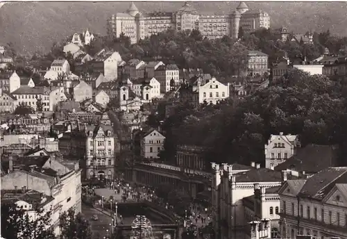 1357 - Tschechoslowakei - Czechoslovakia , Czech , Karlovy Vary , Karlsbad , Kolonnade , Sanatorium Imperial - gelaufen 1963
