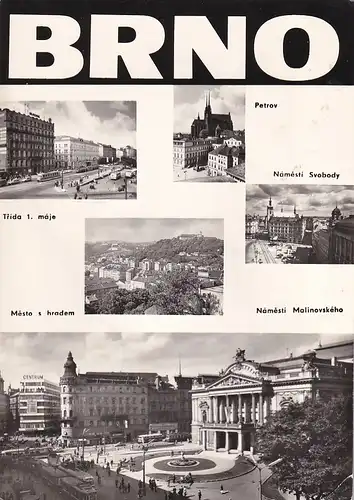 1361 - Tschechoslowakei - Czechoslovakia , Czech , Brno , Brünn , Mehrbildkarte - gelaufen 1967
