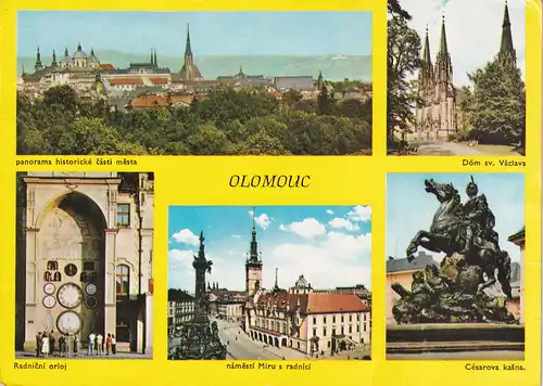 1374 - Tschechoslowakei - Czechoslovakia , Czech , Olomouc , Olmütz , Mehrbildkarte - gelaufen 1966