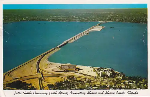 1405 - USA - Florida , Miami , Miami Beach , Julia Tuttle Causeway , 36th street - gelaufen 1961