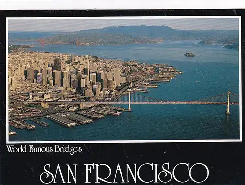 1415 - USA - Kalifornien , San Francisco - Oakland Bay Bridge , Golden Gate Bridge , Brücke - gelaufen 1986