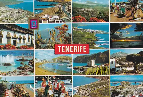 1423 - Spanien - Spain , Teneriffa , Mehrbildkarte - gelaufen