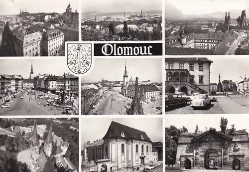 1426 - Tschechoslowakei - Czechoslovakia , Czech , Olomouc , Olmütz , Stred mesta , Celkovy pohled , Dom sv. Vaklava , Mehrbildkarte - gelaufen 1971