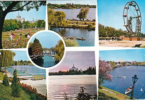 1447 - Rumänien - Romania , Bukarest , Bucuresti , Parcul Herastrau , Mehrbildkarte - gelaufen 1991