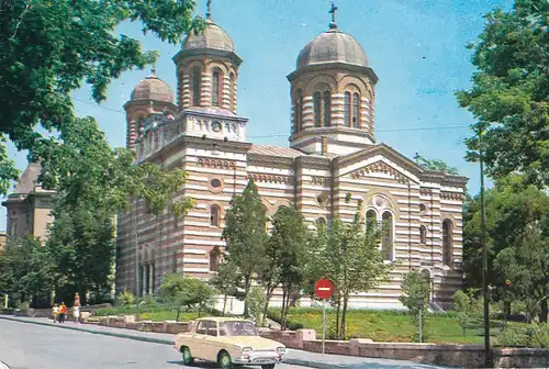 1450 - Rumänien - Romania , Constanta , Catedrala Ortodoxa , Auto - gelaufen 1974