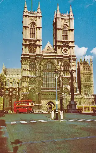 1455 - Großbritannien - London , Westminster Abbey , Bus - gelaufen 1962