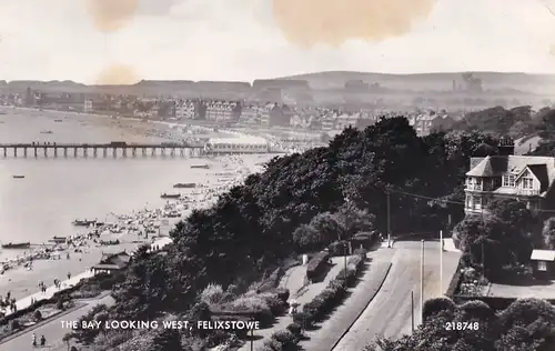 1465 - Großbritannien - Felixstowe , the Bay looking West , Strand - gelaufen 1962