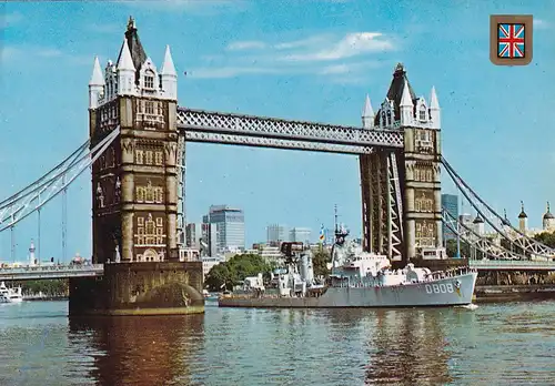 1481 - Großbritannien - London , Tower Bridge , Schiff - gelaufen