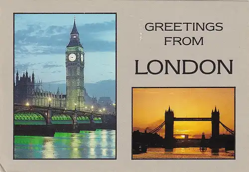 1484 - Großbritannien - London , Mehrbildkarte - gelaufen