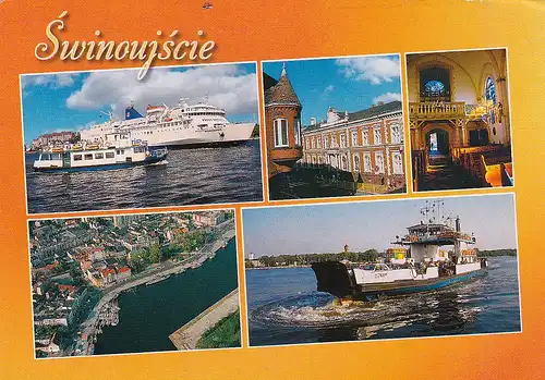 1487 - Polen - Polska , Swinoujscie , Swinemünde , Mehrbildkarte , Schiff Regina - gelaufen 2002