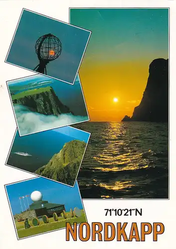 1493 - Norwegen - Norge , Norway , North Cape , Nordkapp , Mehrbildkarte - gelaufen 1999