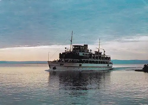 1501 - Ungarn - Balaton , Plattensee , Schiff - gelaufen