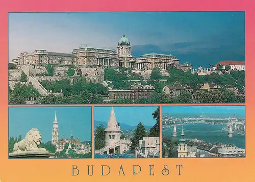 1515 - Ungarn - Budapest , Budapströl , Panorama , Mehrbildkarte - gelaufen 1999