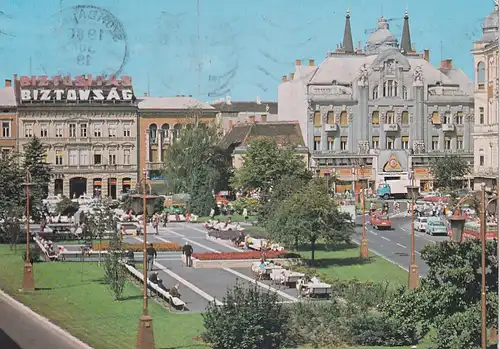 1516 - Ungarn - Szombathely , Köztarsasag ter , Republik Platz - gelaufen 1986