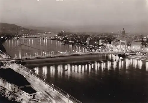 1519 - Ungarn - Budapest , Latkep , Brücke - gelaufen 1965