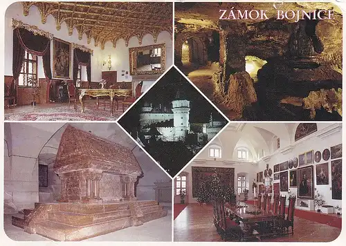 1521 - Slowakei - Slovensko , Zamok Bojnice , Schloss Bojnice , Mehrbildkarte - gelaufen 1996