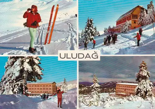 1530 - Türkei - Turkey , Uludag dan muhtelif görünüsler , Winter Sport , Ski - gelaufen