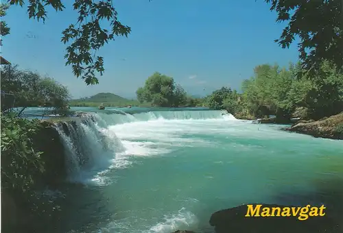1544 - Türkei - Turkey , Antalya , Manavgat Selalesi , Wasserfall - gelaufen