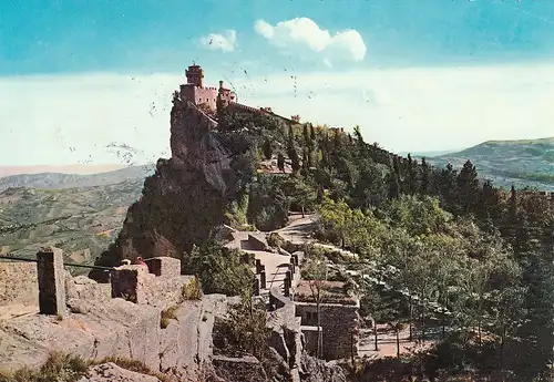 1576 - San Marino - Seconda Torre e panorama , zweiter Turm und Panorama - gelaufen 1960