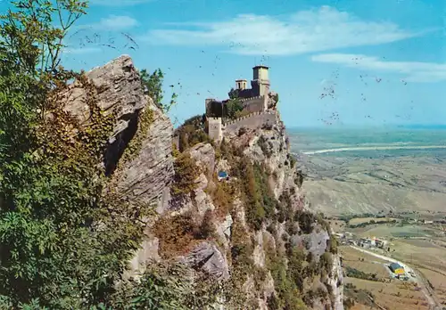1577 - San Marino - Seconda Torre e panorama , zweiter Turm und Panorama - gelaufen 1960