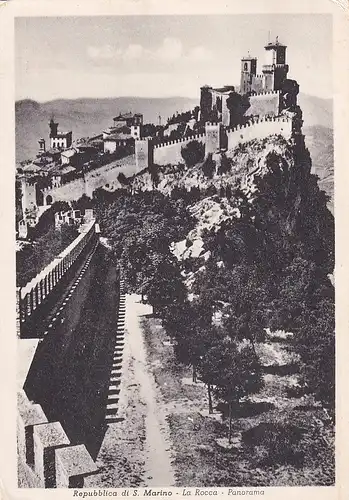 1579 - San Marino - La Rocca , Panorama - gelaufen 1962