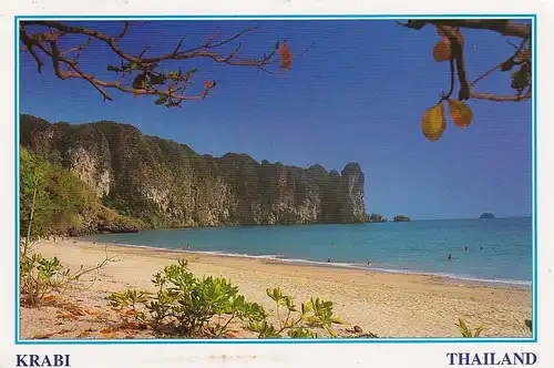 1583 - Thailand - Krabi , Ao Phra Beach , Strand - gelaufen 1997