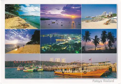 1584 - Thailand - Pattaya , Mehrbildkarte - gelaufen