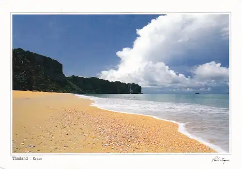 1585 - Thailand - Krabi , Aow Nang Beach , Strand - gelaufen 1998