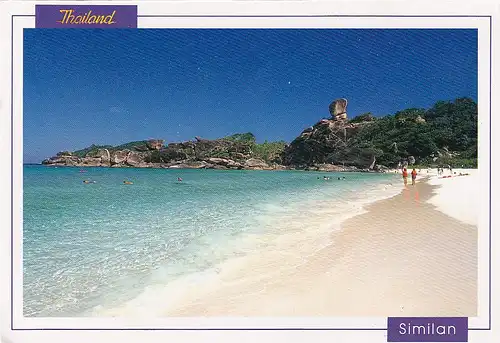 1589 - Thailand - Similan Island , National Park , Phang Nga , Strand - gelaufen