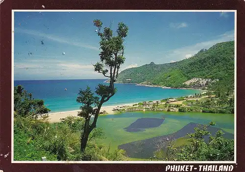 1593 - Thailand - Phuket , Nai Harn Beach , Strand - gelaufen