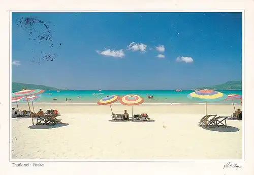 1594 - Thailand - Phuket , Patong Beach , Strand , Beach - gelaufen