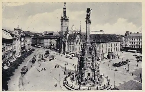 1600 - Tschechoslowakei - Czechoslovakia , Olomouc , Olmütz , Adolf Hitler Platz - gelaufen 1941
