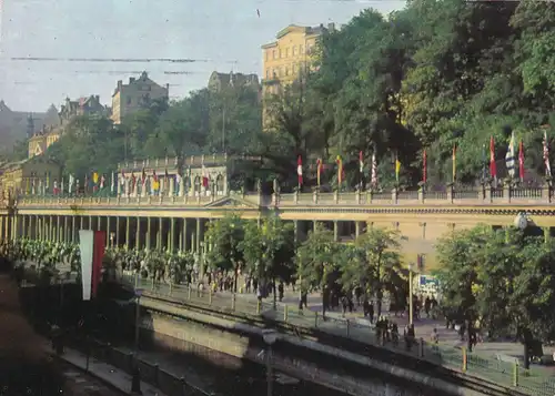 1606 - Tschechoslowakei - Czechoslovakia , Karlovy Vary , Kolonada ceskoslovensko sovetskeho pratelstvi - gelaufen 1966