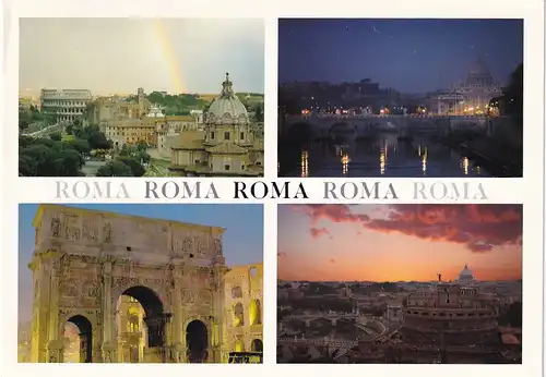 1638 - Italien - Italia , Rom , Fori Imeriali , Ponte S. Angelo e S. Pietro , Arco di Constantino , Castel S. Angelo - gelaufen 1994