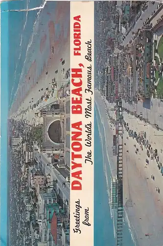 1639 - USA - Florida , Daytona Beach looking North , Beach , Strand - gelaufen 1971