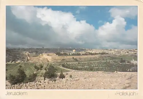 1645 - Israel - Jerusalem , Panorama - gelaufen