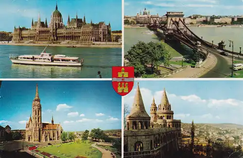 1650 - Ungarn - Hungary , Budapest , Mehrbildkarte - gelaufen 1975