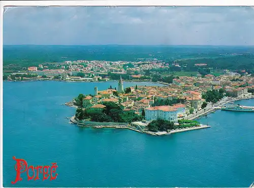 1658 - Kroatien - Porec , Panorama - gelaufen 1985