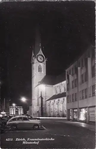 1661 - Schweiz - Zürich , Münsterhof , Fraumünsterkirche , Auto - nicht gelaufen