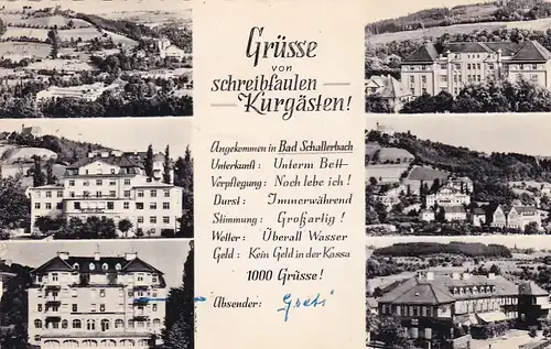 1665 - Österreich - Bad Schallerbach , Kuranstalt , Mehrbildkarte - gelaufen 1965