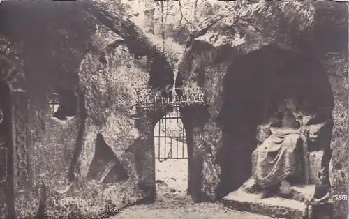 1692 - Tschechoslowakei - Tschechien , Czech , Libechov , Klacelka , Höhle - gelaufen 1920