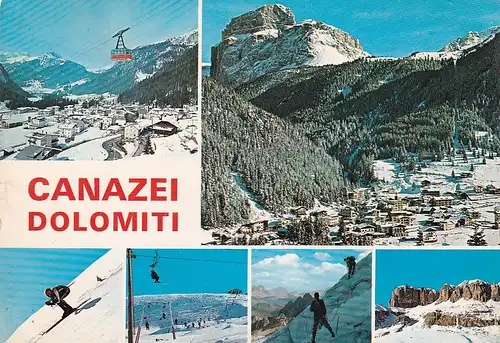 1733 - Italien - Südtirol , Dolomiti , Canazei , Mehrbildkarte - gelaufen