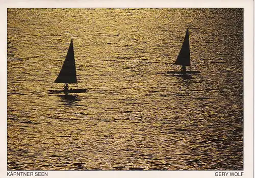 1738 - Österreich - Kärnten , Kärntner Seen , Segelboot - gelaufen 1991