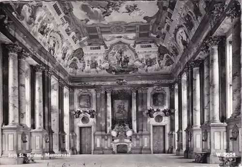 1740 - Österreich - Stift St. Florian , Marmorsaal , Sankt - gelaufen 1966