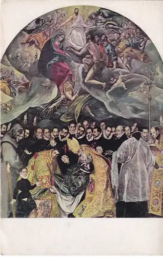 1753 - Spanien - Spain , Greco , Entierro del Conde de Orgaz , the burial of the Count of Orgaz - nicht gelaufen