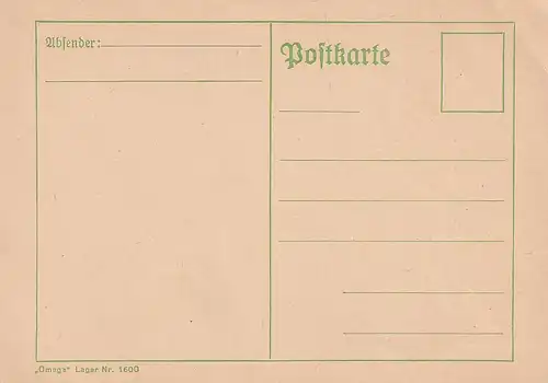 1759 - Österreich - Postkarte Omega - nicht gelaufen