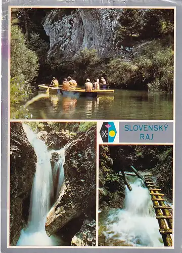 1787 - Tschechoslowakei - Czechoslovakia , Slovakia , Slovensky Raj , Slowakisches Paradies , Wasserfall - gelaufen