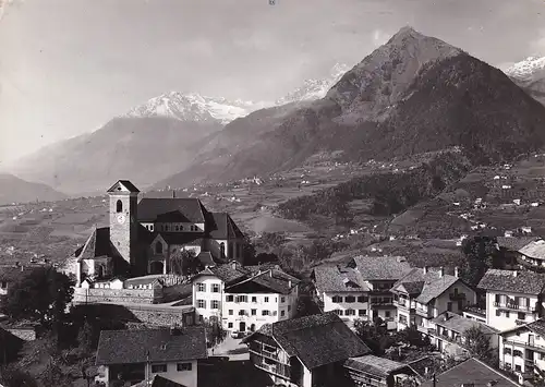 1802 - Italien - Südtirol , Meran , Merano , Scena , Schenna , Texelgruppe - gelaufen 1969